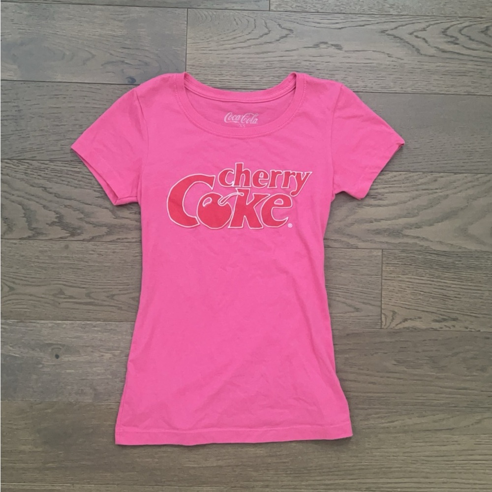vintage Cherry Coke logo design ladies crew